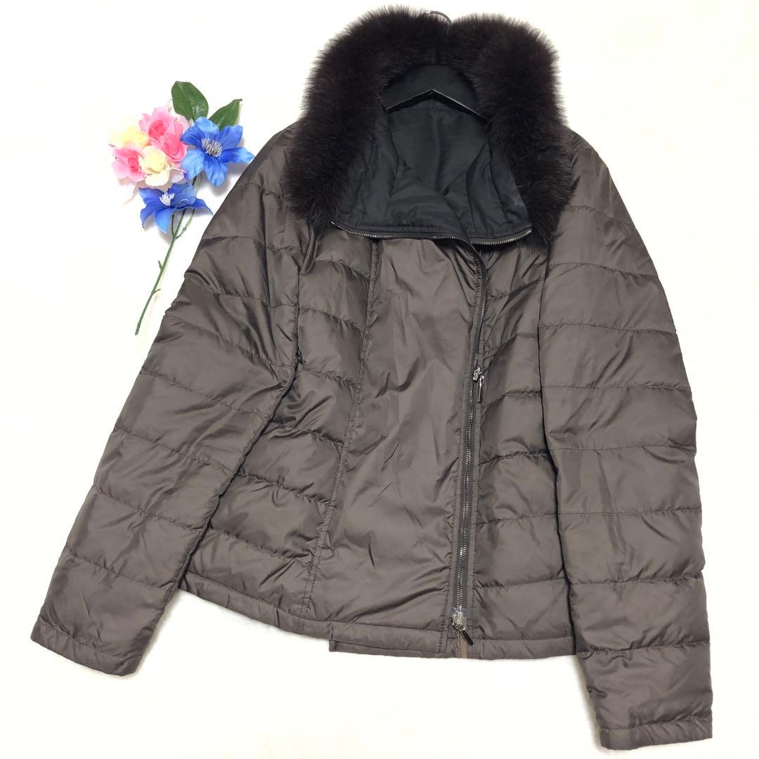 未使用級　エスマックスマーラ　ダウンジャケット　リバーシブル　ダークモカ✨