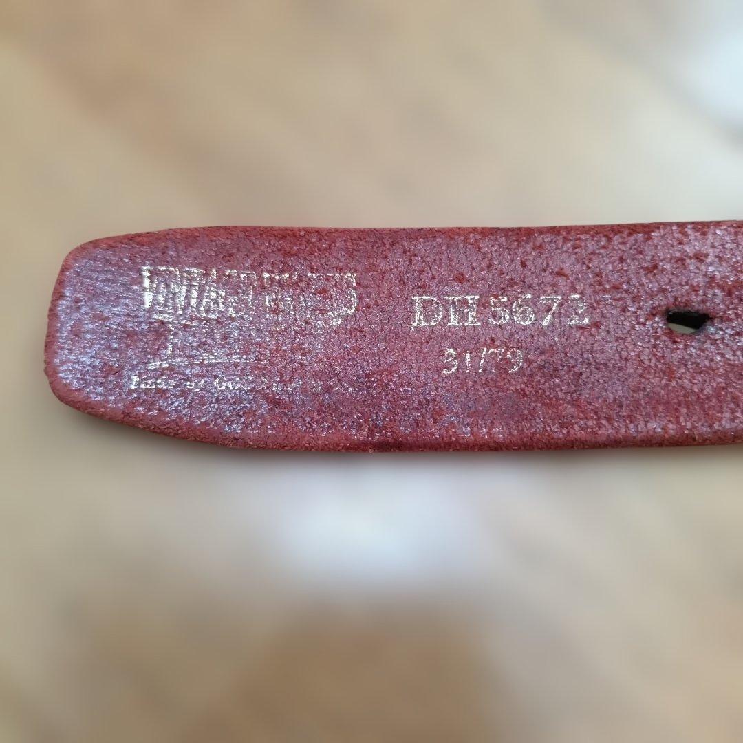 VINTAGE WORKS レザー ベルト レッド