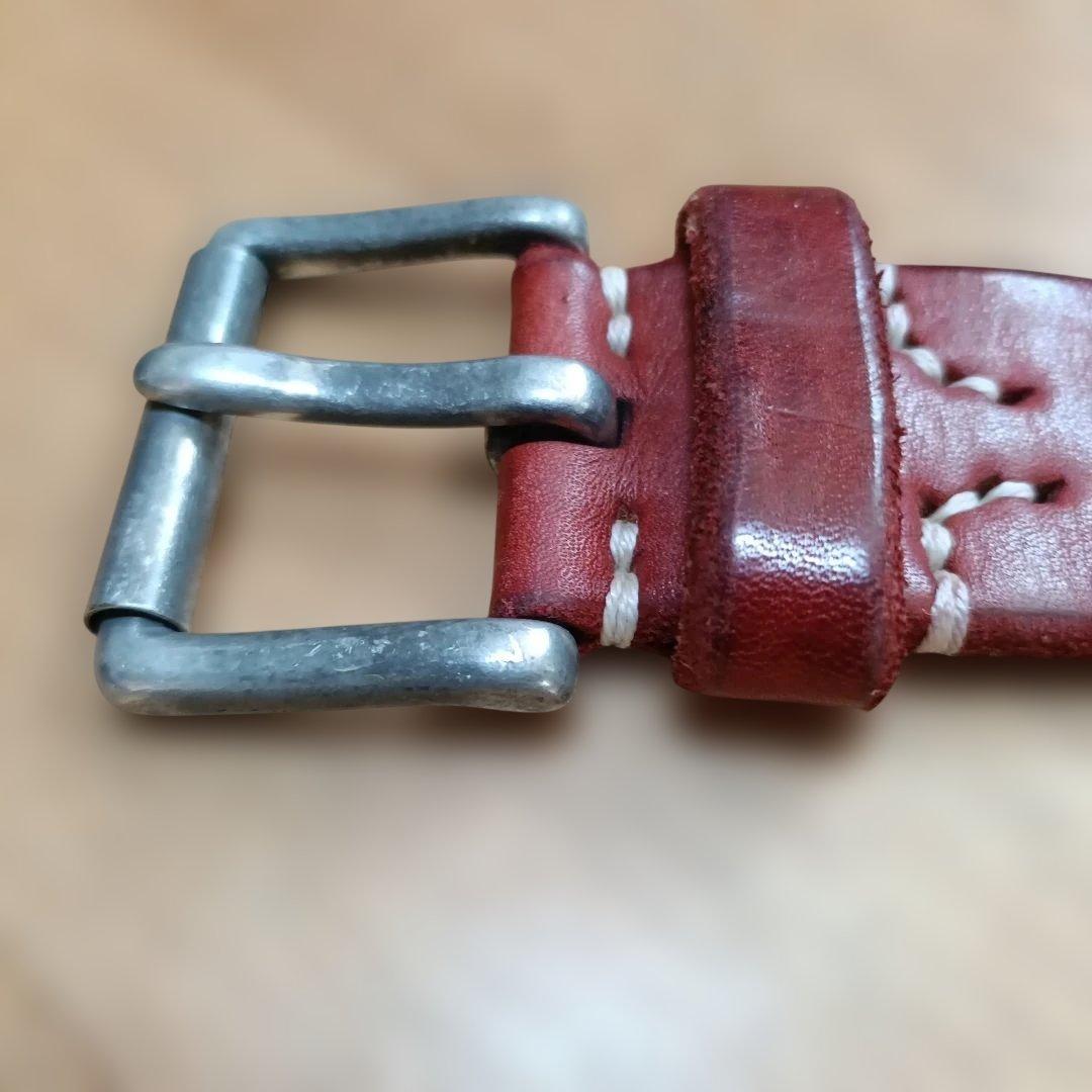 VINTAGE WORKS レザー ベルト レッド