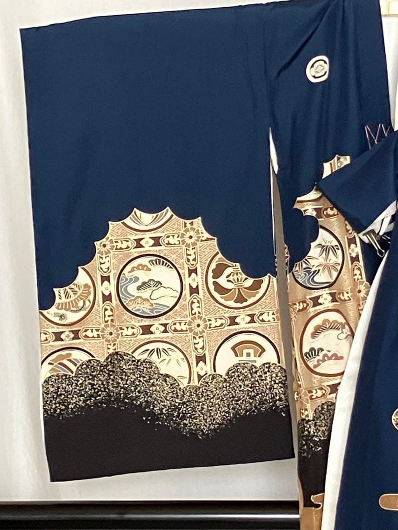 お宮参り、七五三用 男児祝い着、長襦袢付き、袴セットNo510F