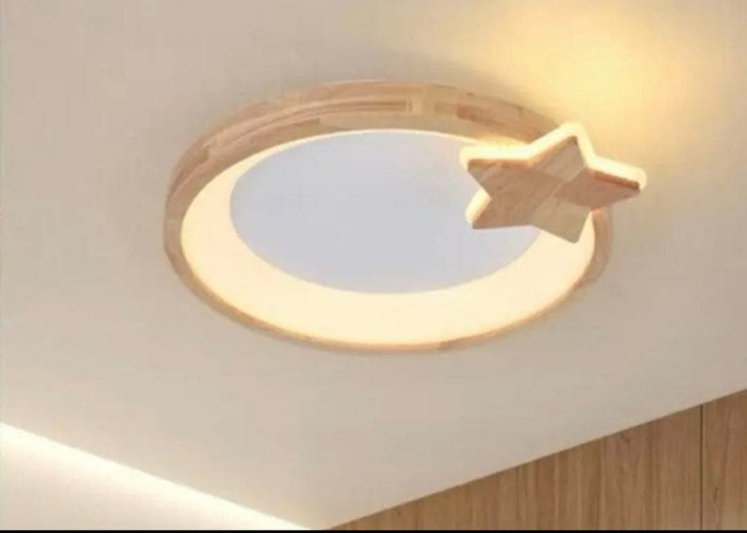 「限定値下げ」木製　星型シーリングライト 調光機能付き　子供部屋
