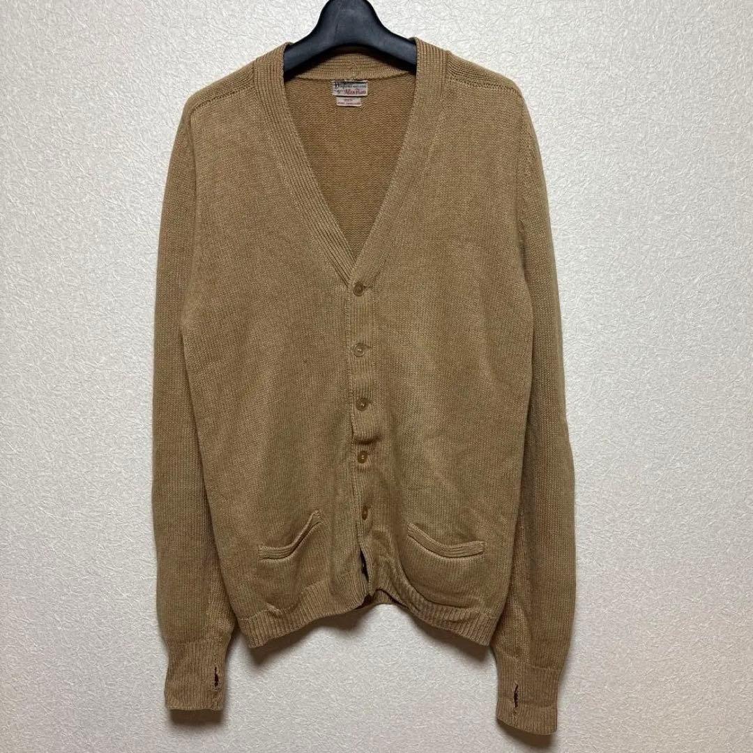 60s alan paine アランペイン カーディガン ブラウン　古着