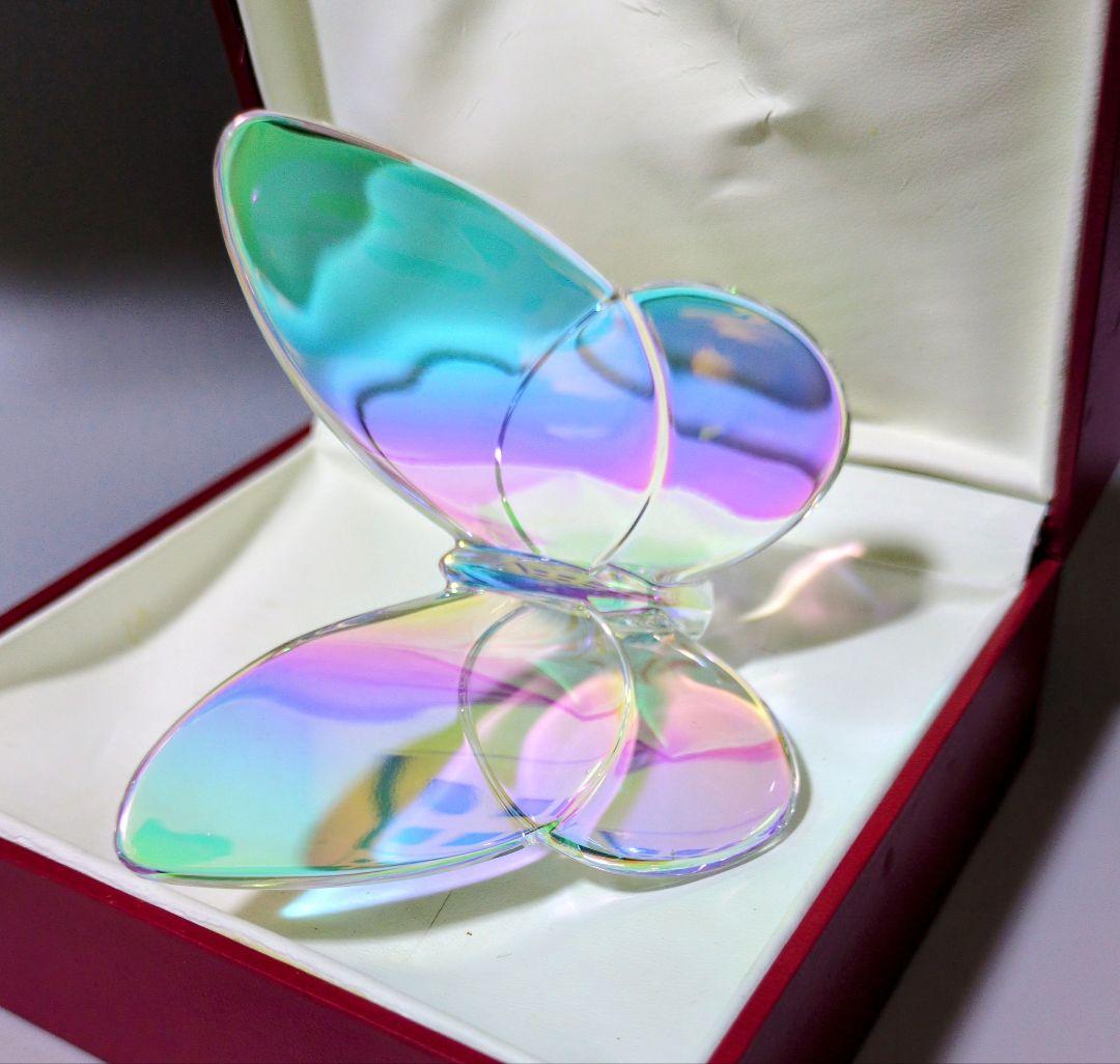 バカラ　Baccarat　ラッキーバタフライ　オブジェ　フィギュリン　クリスタル