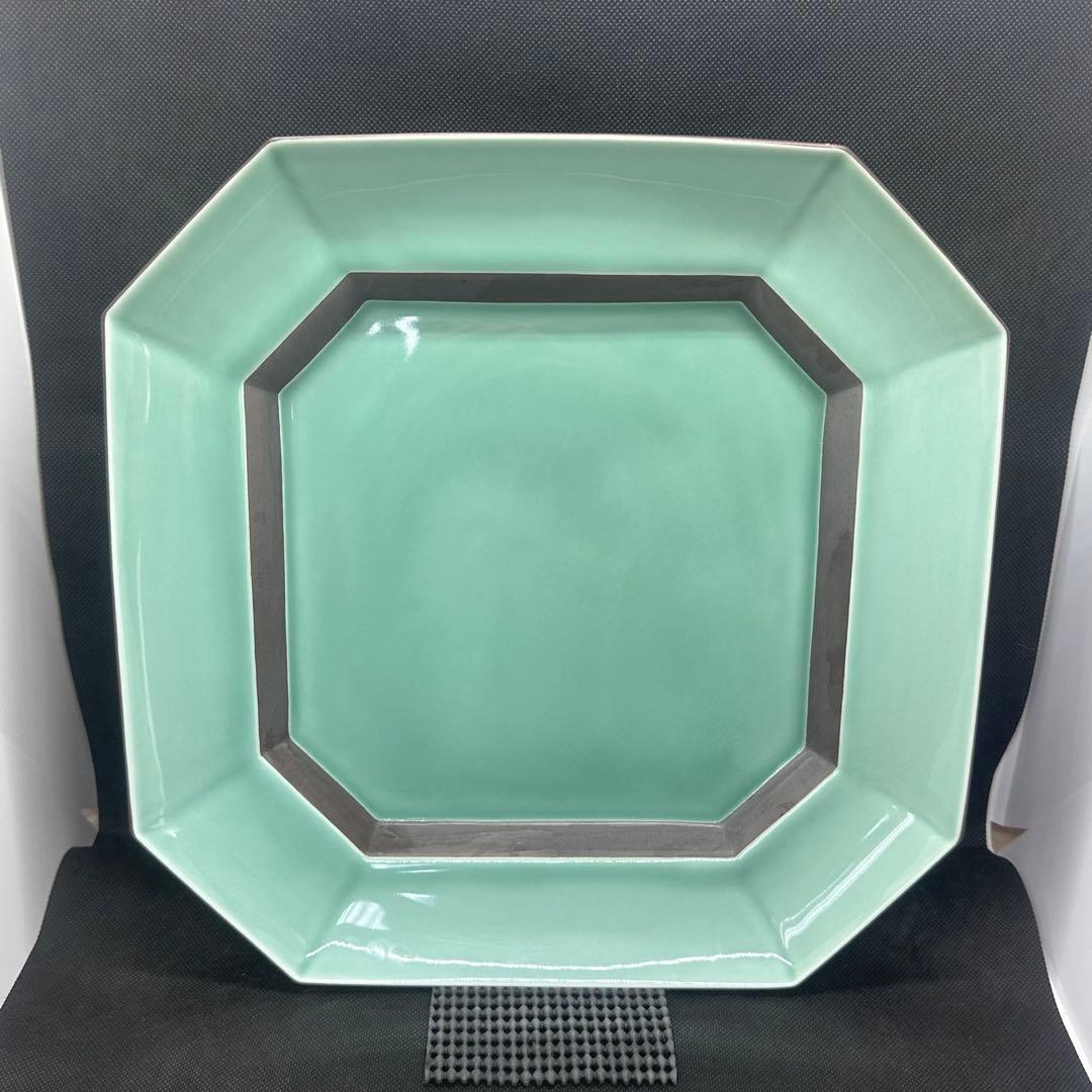 未使用 深川製磁 百年庵 大皿 角皿 和食器