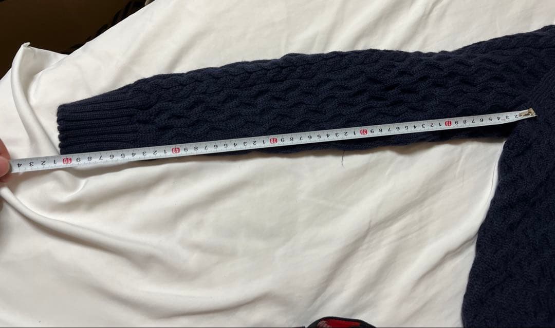 DRUMOHRショールカラー ケーブルカーディガン46