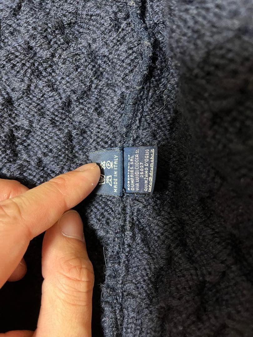 DRUMOHRショールカラー ケーブルカーディガン46