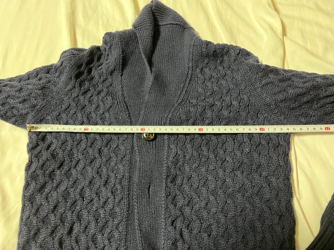 DRUMOHRショールカラー ケーブルカーディガン46