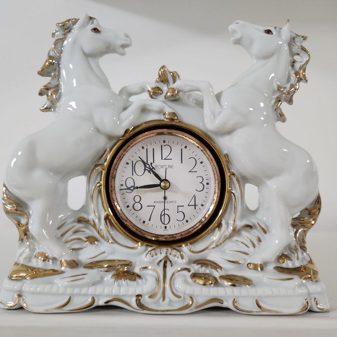 fortune　ジュエリークォーツ　置時計　馬