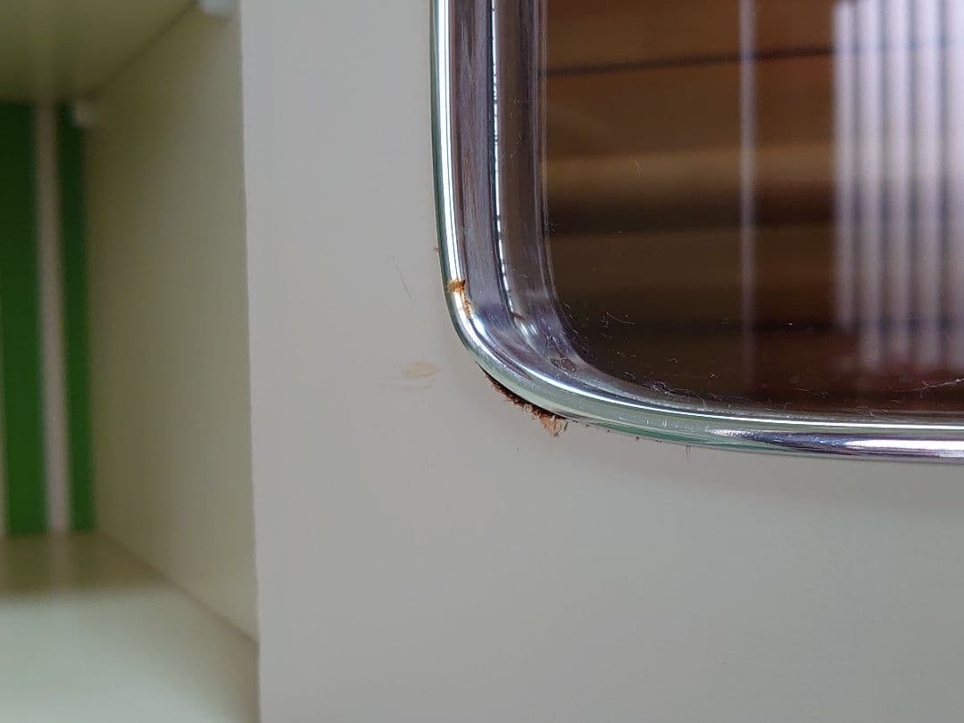 美品 レトロポップ 昭和レトロ 飾り棚 食器棚 花柄 アンティーク インテリア