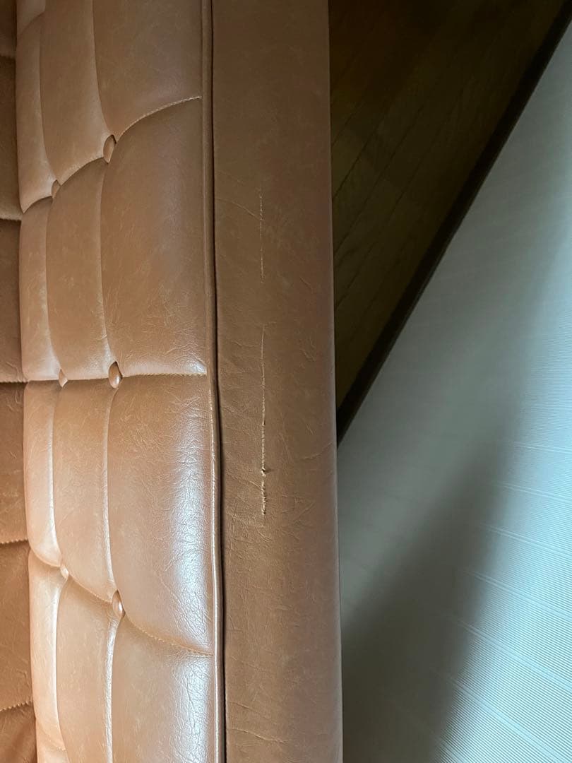 手渡し限定　ブラウン 2人掛け1人掛けソファ ３点セット　レトロモダンソファ