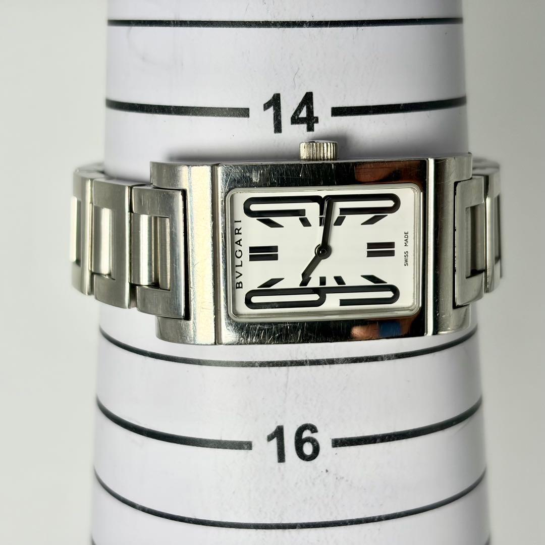 【美品/稼働】ブルガリ レッタンゴロ 腕時計 RT39S ロゴ文字盤 スイス製