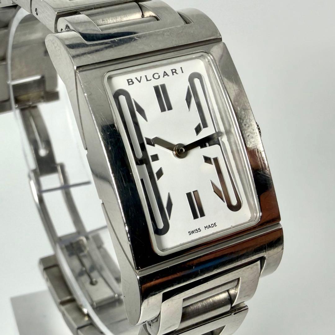 【美品/稼働】ブルガリ レッタンゴロ 腕時計 RT39S ロゴ文字盤 スイス製