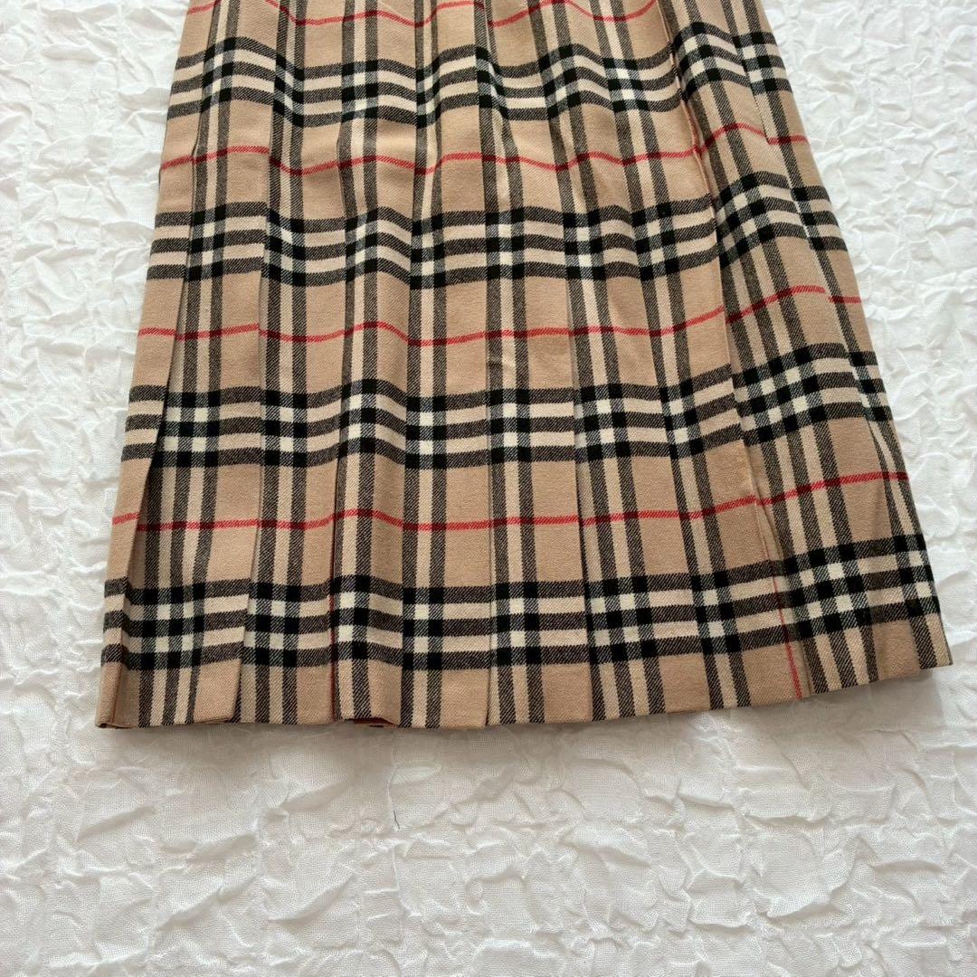 バーバリーズ ノバチェック プリーツロングスカート M フレア Aライン