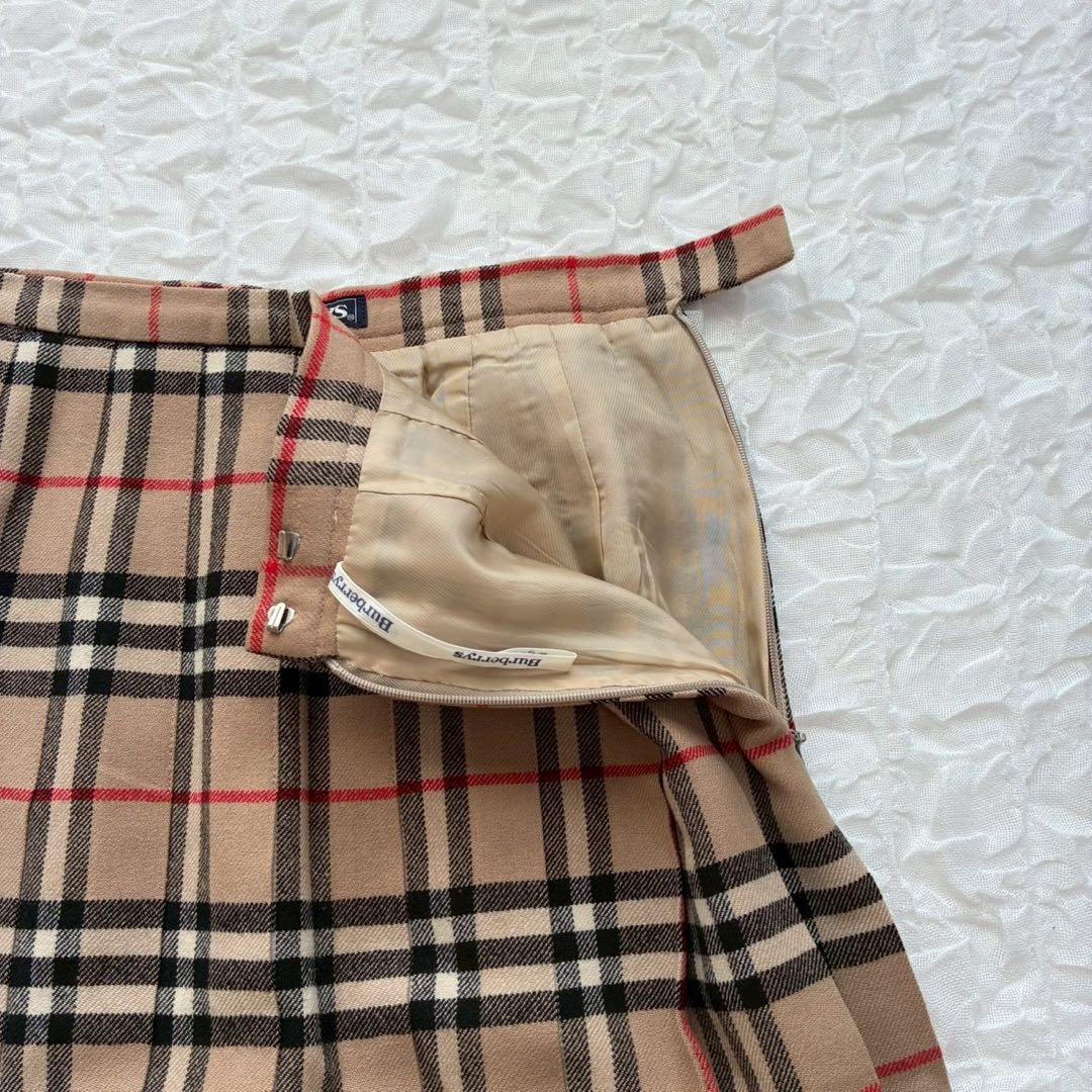 バーバリーズ ノバチェック プリーツロングスカート M フレア Aライン