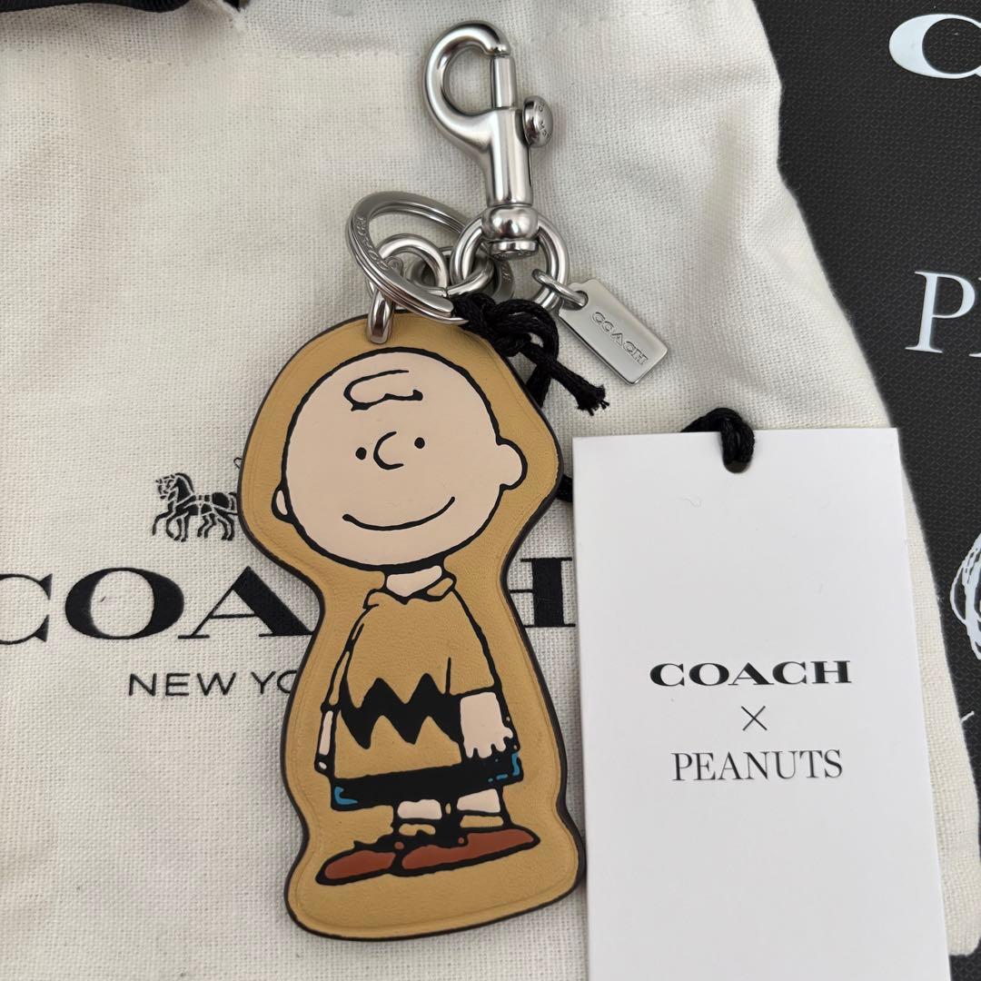 新品タグ付き　COACH×PEANUTS チャーリーブラウン　バッグチャーム