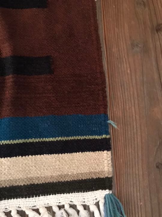 手織りラグ 190×198