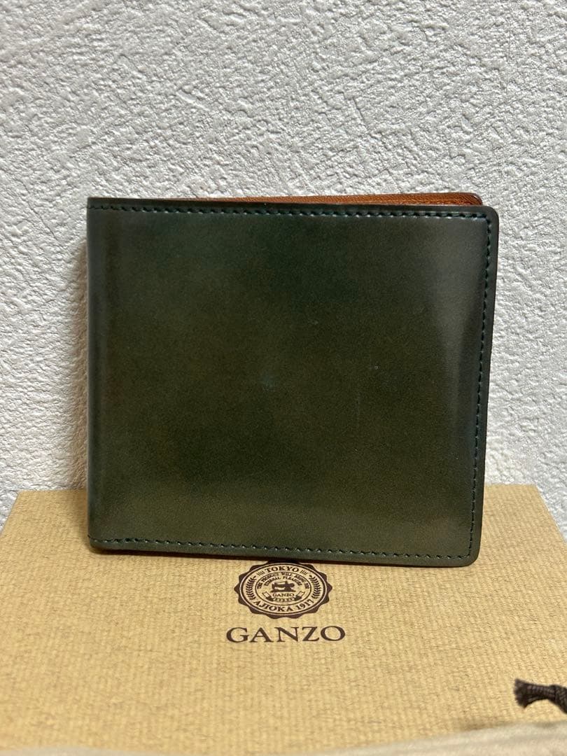GANZNO ガンゾ コードバン 小銭入れ付き二つ折り財布