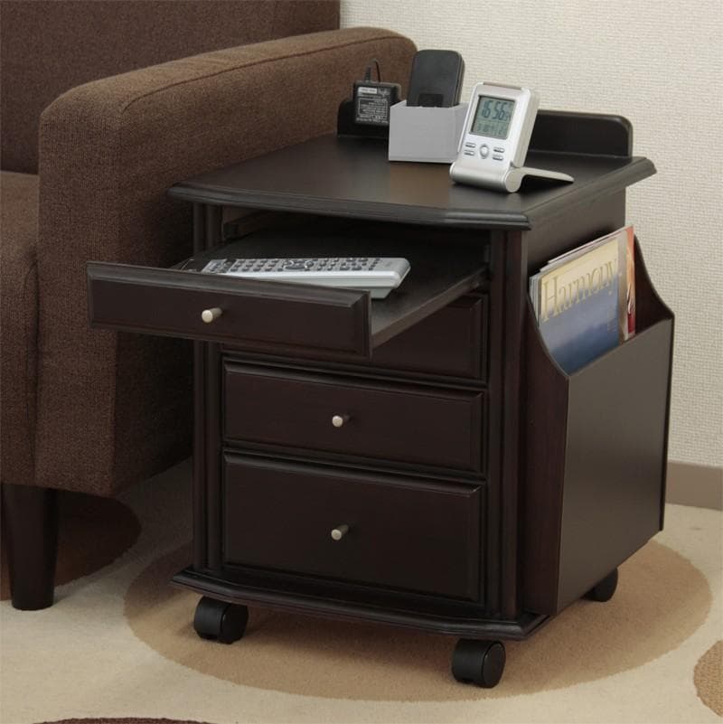 SH ST NW サイドテーブル　収納・引出し　ブラウンD