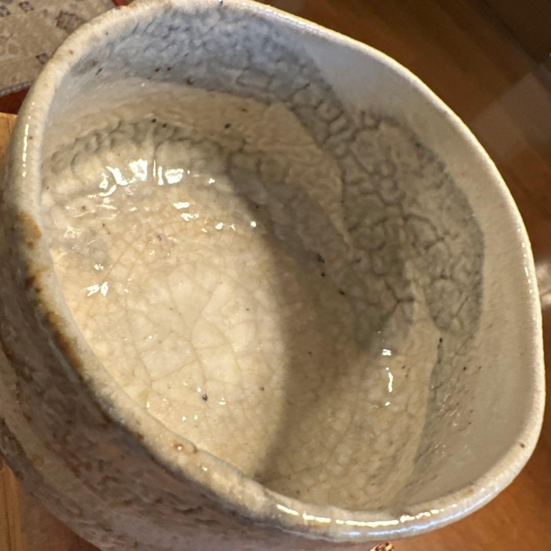 陶祖　源十郎　抹茶椀　志野焼　大きめ　現状品