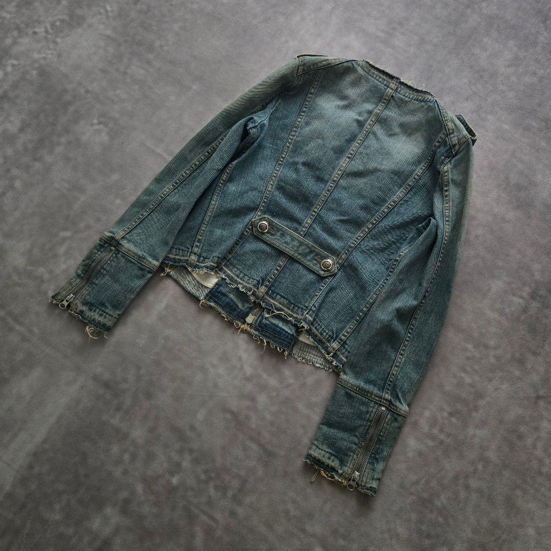 ナポレオンジャケット　デニム　y2k グランジ　ギャル　平成　ブルゾン　パンク