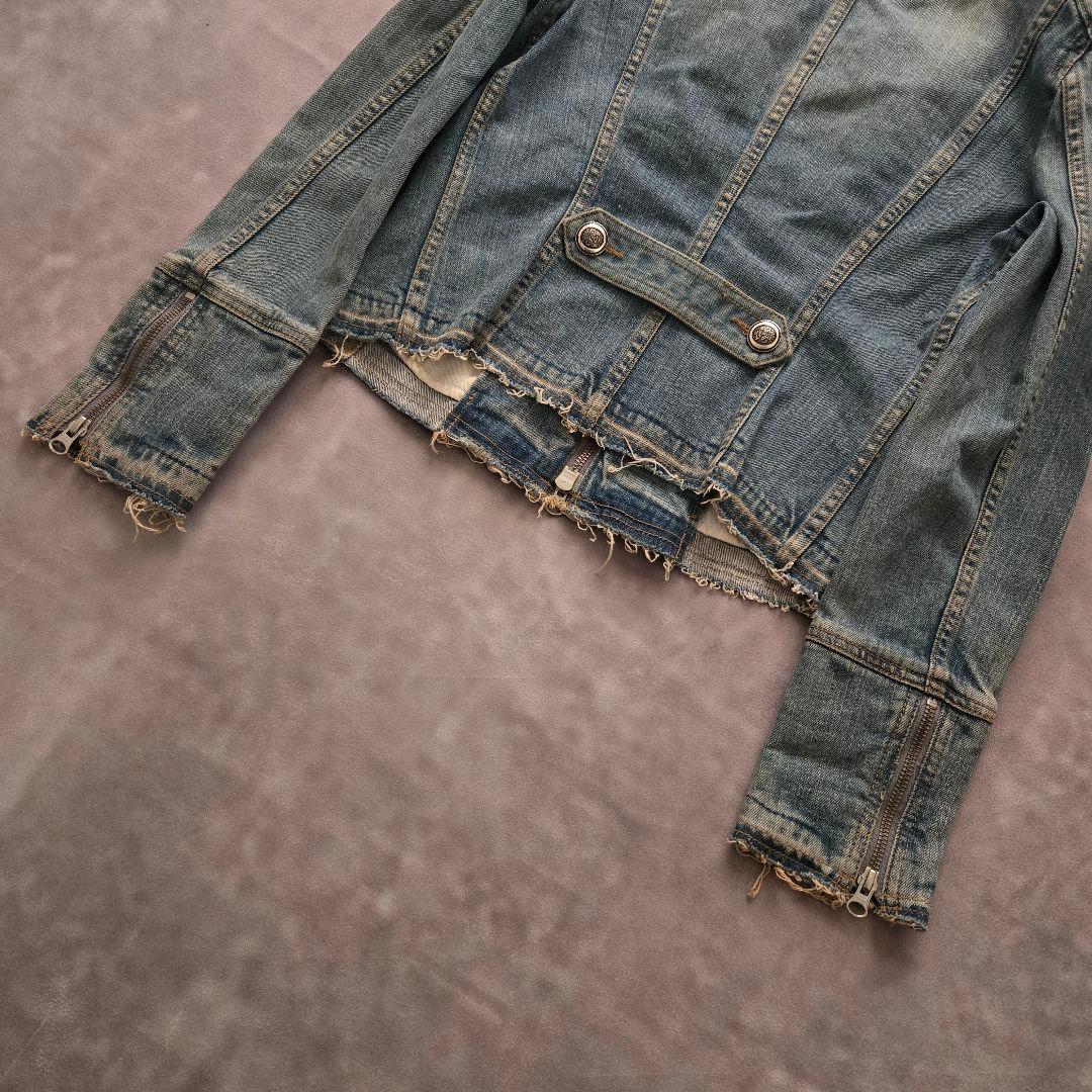 ナポレオンジャケット　デニム　y2k グランジ　ギャル　平成　ブルゾン　パンク