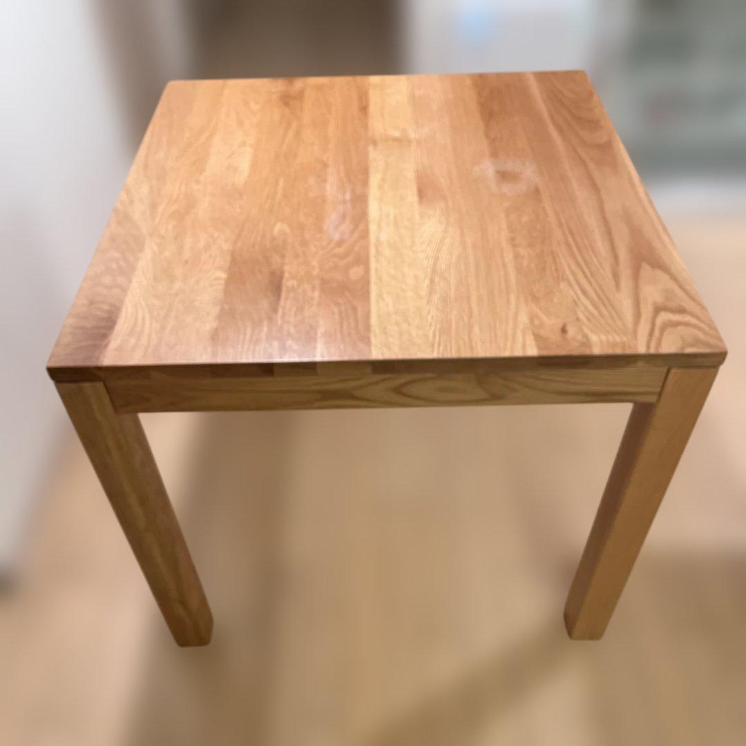 MUJI 無印良品 無垢材引出付・幅80㎝ 正方形 ダイニングテーブル 良品計画
