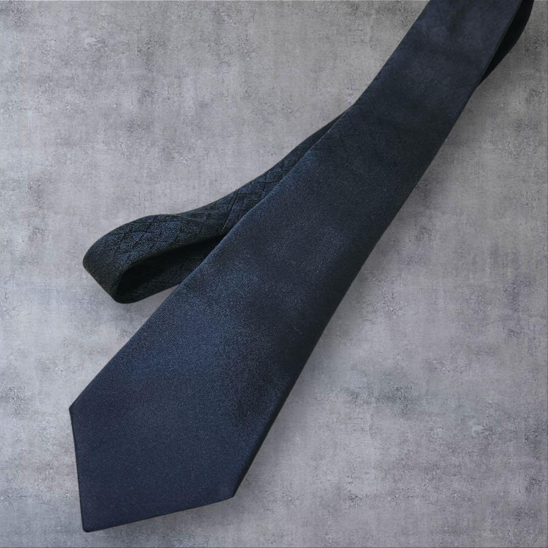 ボッテガヴェネタ イントレチャート シルクタイ 7.5 高級 イタリア 濃紺