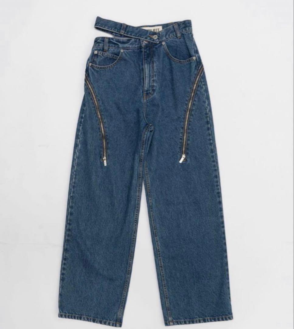 ロングファスナーデニム/Long Zipper Jeans