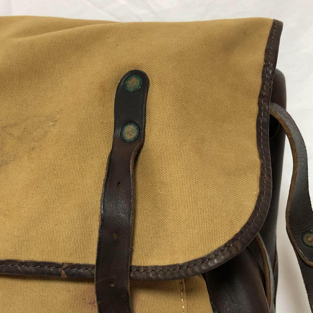 DOUBLE RL RRL メッセンジャーバッグ ダメージ加工 レザー