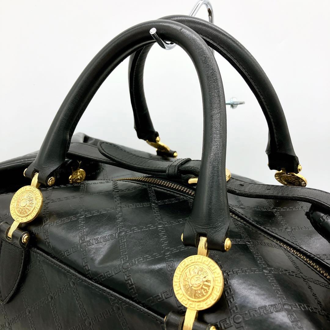 【GIANNI VERSACE】2wayバッグ　ボストンバッグ　サンバースト