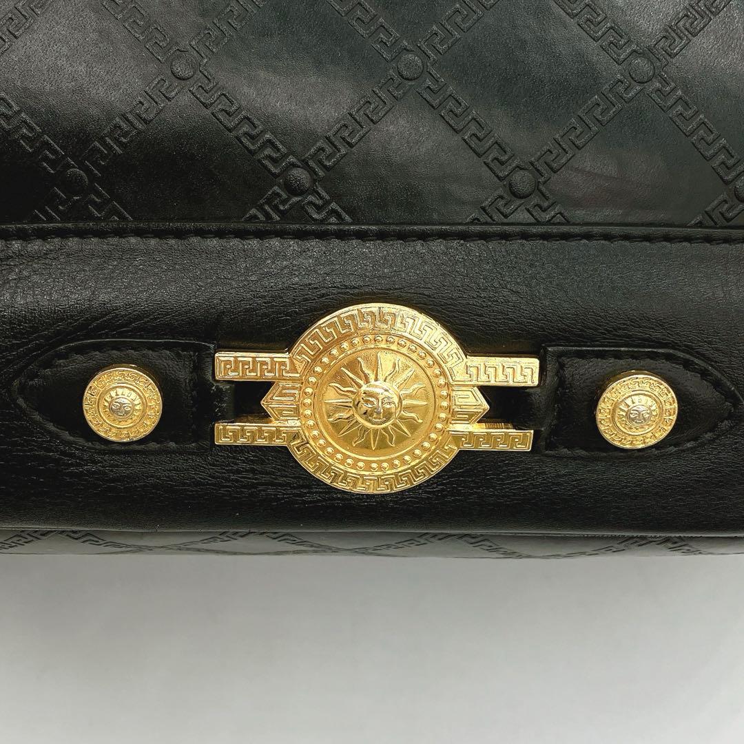 【GIANNI VERSACE】2wayバッグ　ボストンバッグ　サンバースト