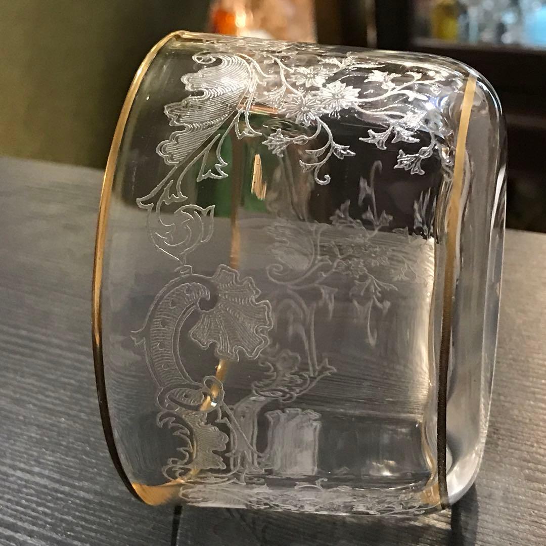 極稀少サンルイSt Louis★クレオCleoクリスタルシュガーボウル★金彩装飾