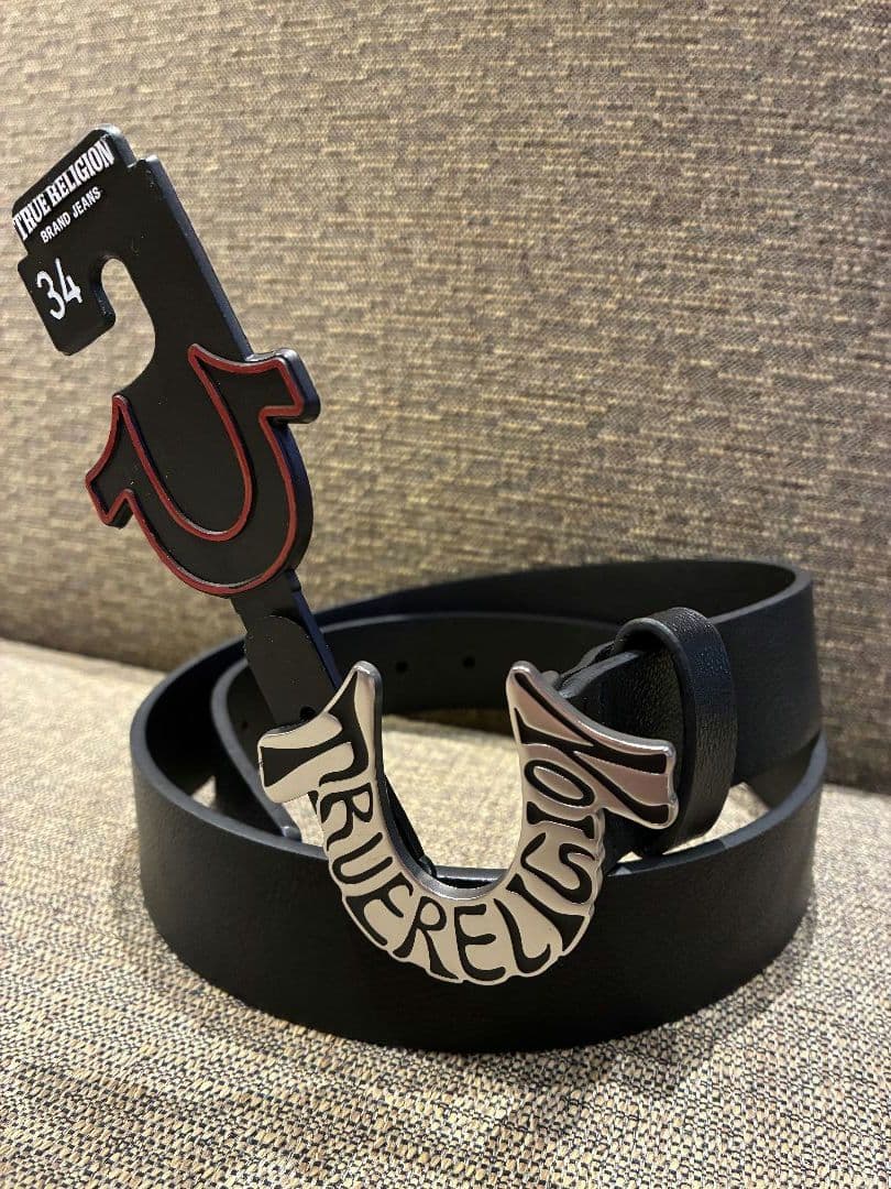 トゥルーレリジョン　ベルト34　BLACK/NICKEL