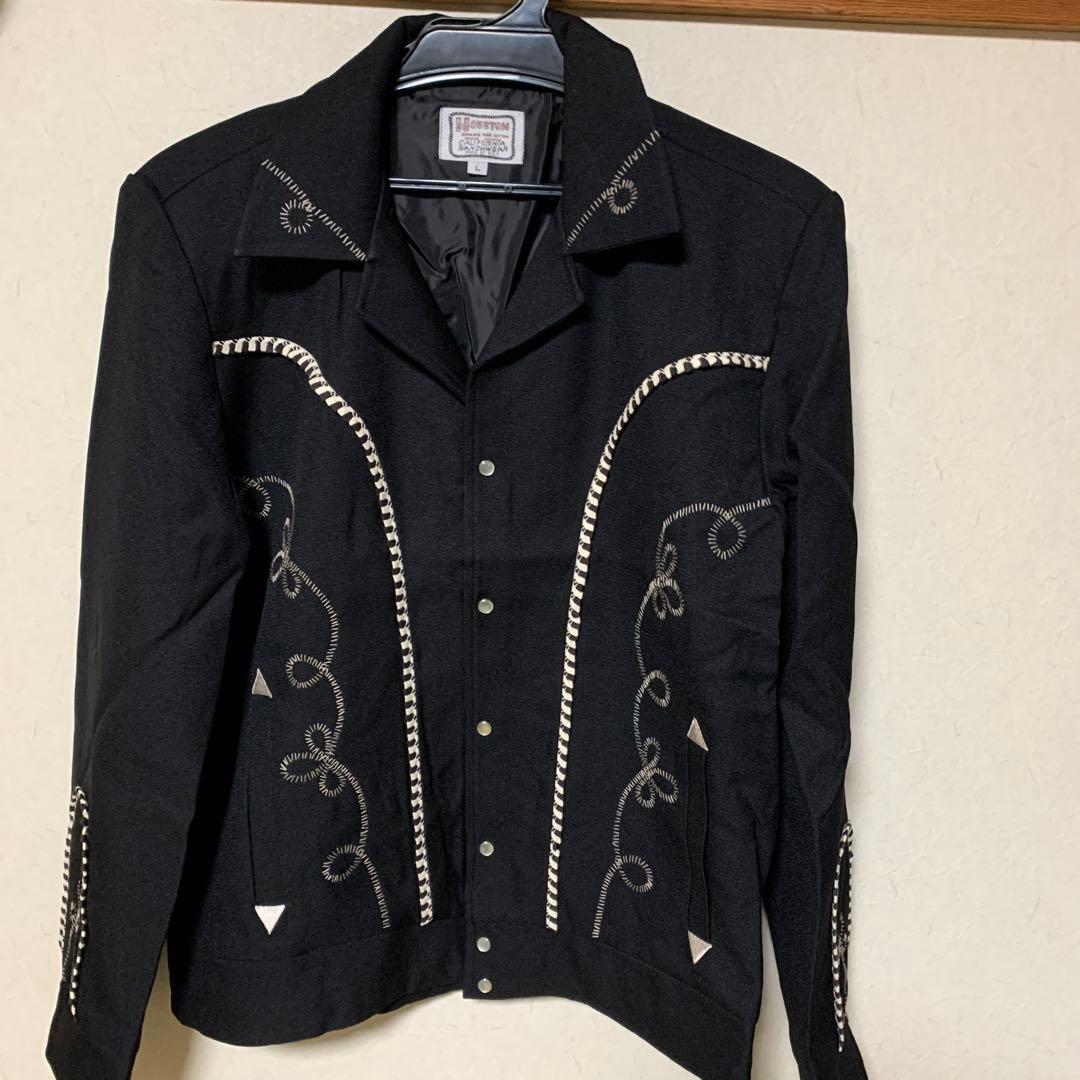 早い者ガチ！最終価格！人気 復刻ウェスタンジャケット(Ｌサイズ)BK(未使用品)