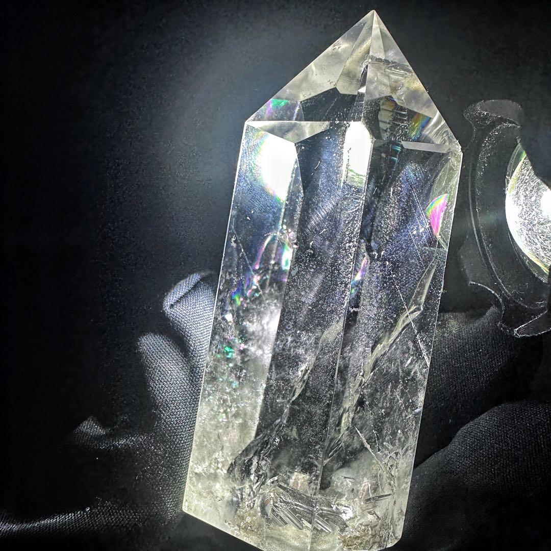 高透明度❗️レインボー☆ヒマラヤ ブルーエンジェルラダークォーツ六角柱A1156