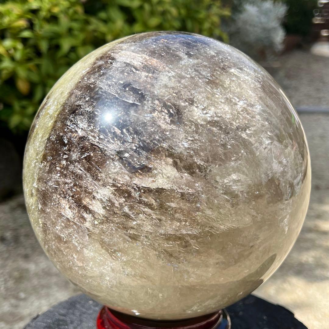 ✳️超極大【幸運の石】✨☆美煌レインボー☆レインボー シトリン 丸玉 天然石 置物