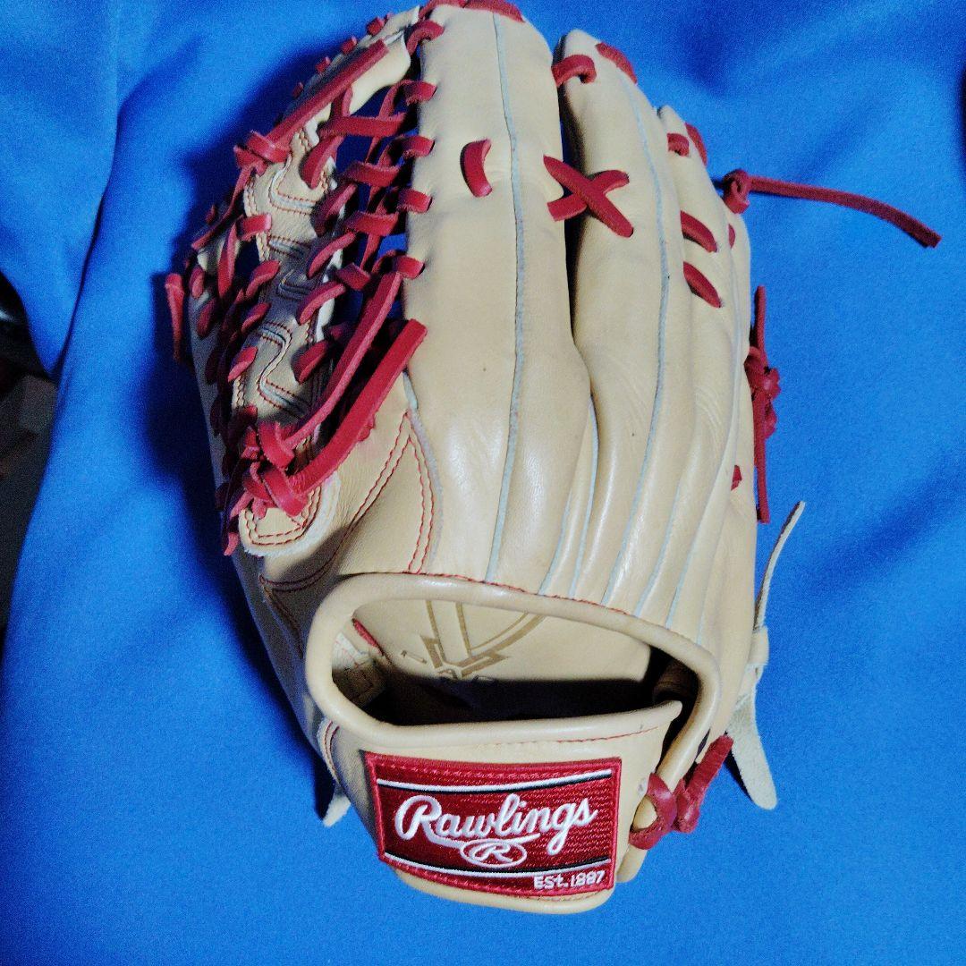 ローリングス 軟式グローブ ベージュ/赤12．5インチR9シリーズ