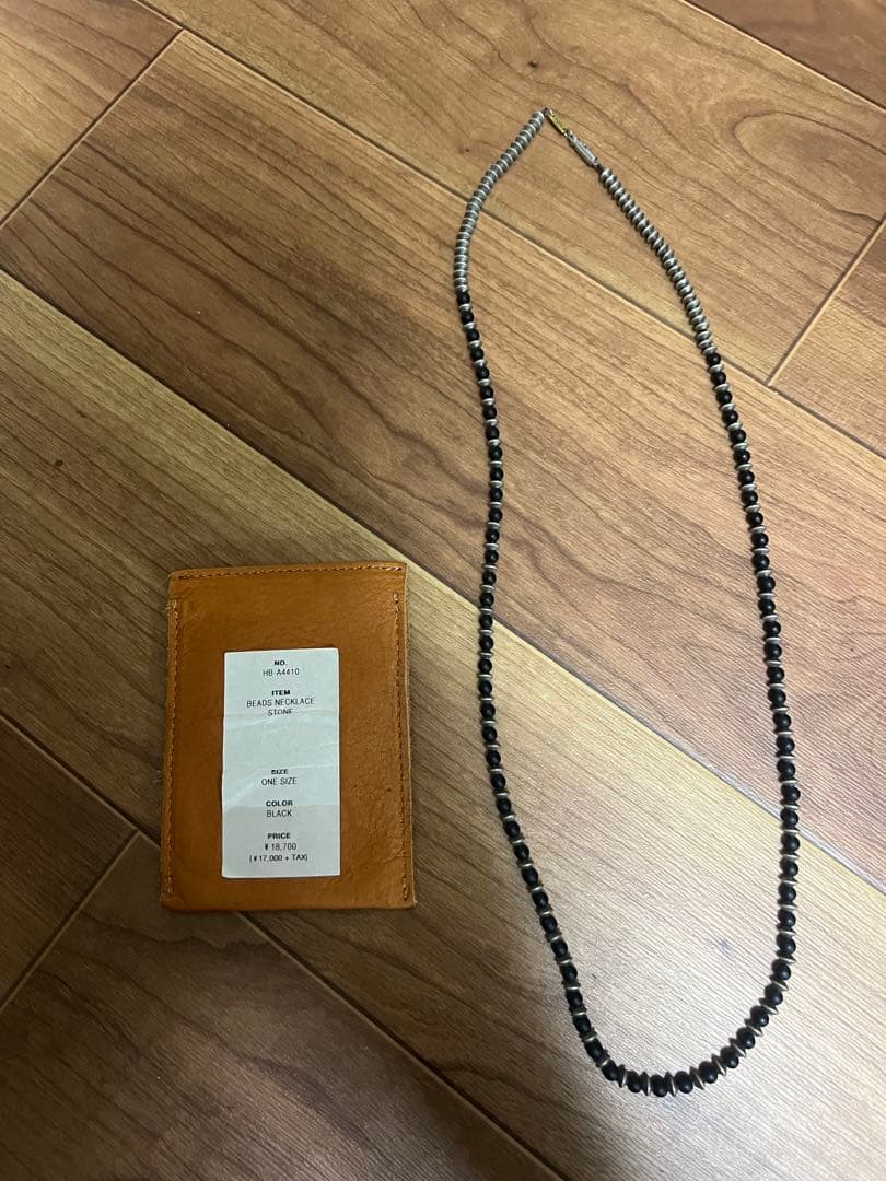 hobo ビーズネックレス ブラック ワンサイズ