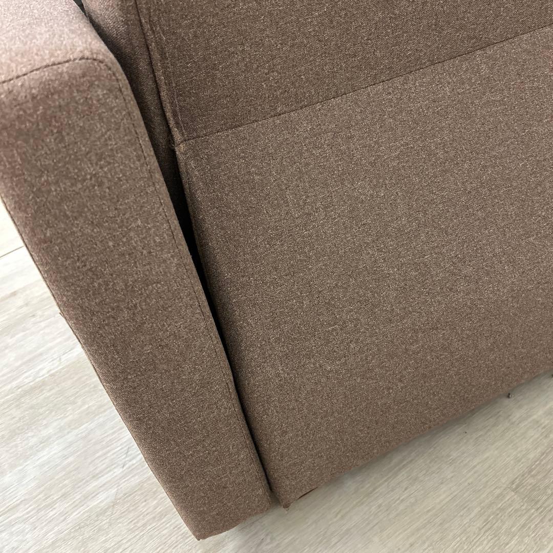 九州限定☆ソファベッド 収納庫付 ソファ シングルベッド ブラウン 開梱設定配送