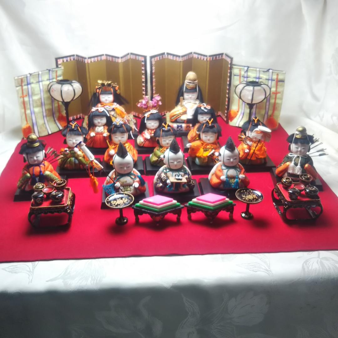 雛人形セット ひな祭り 15体 木目込み人形
