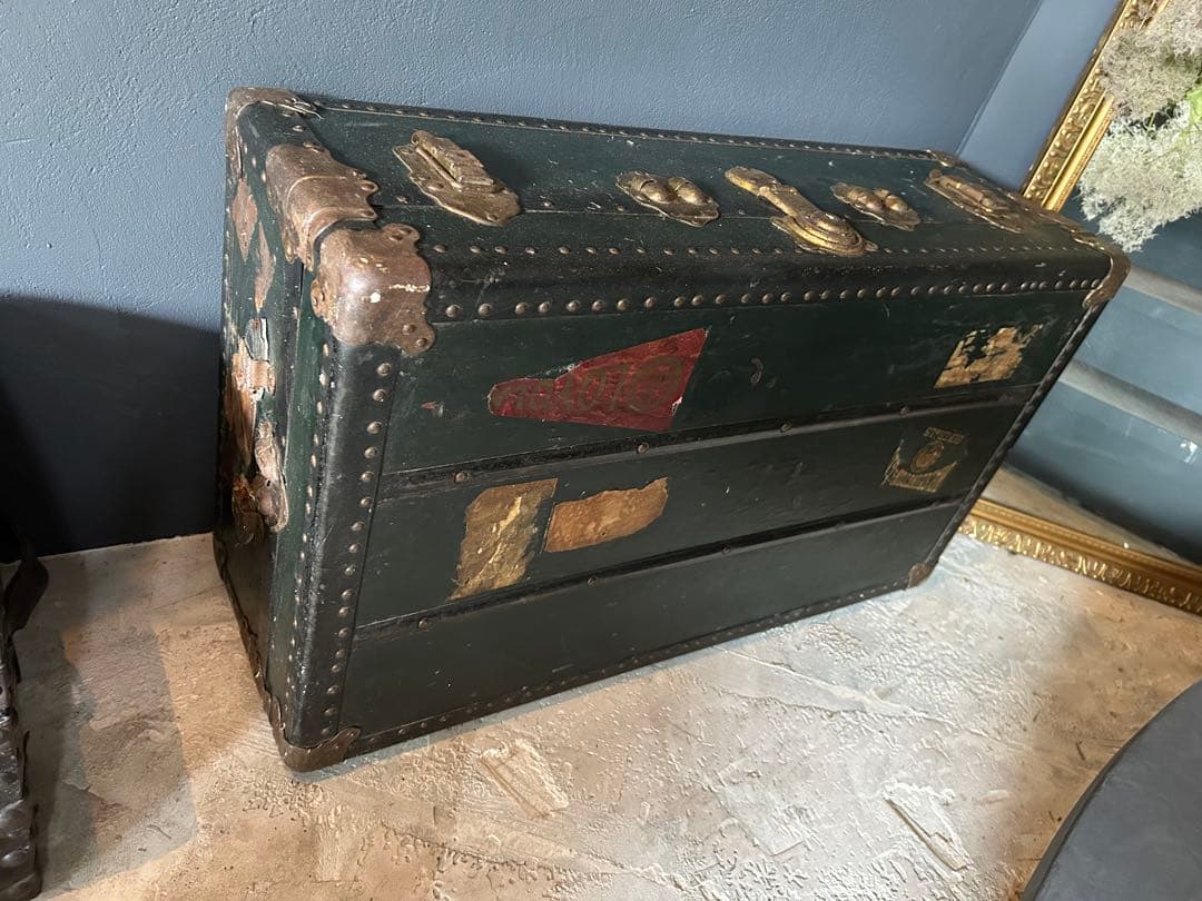 ヴィンテージ ダークグリーン トランク