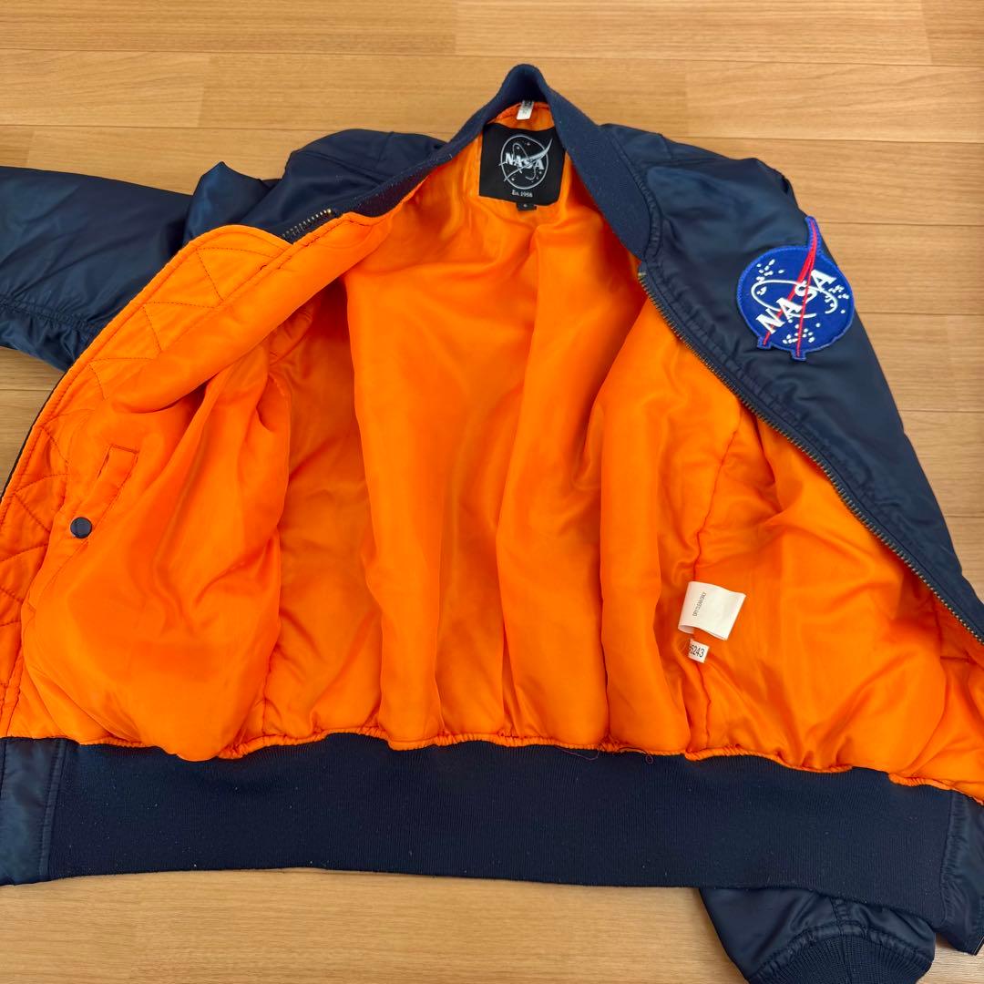 【現地購入】NASA MA-1 フライトジャケット 紺 S フロリダ宇宙センター