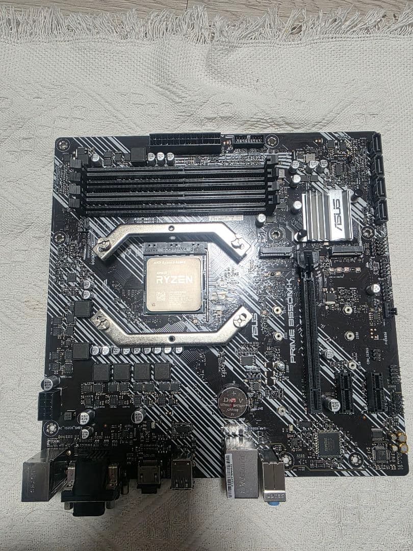 ryzen5 5600x、primeB550M-K