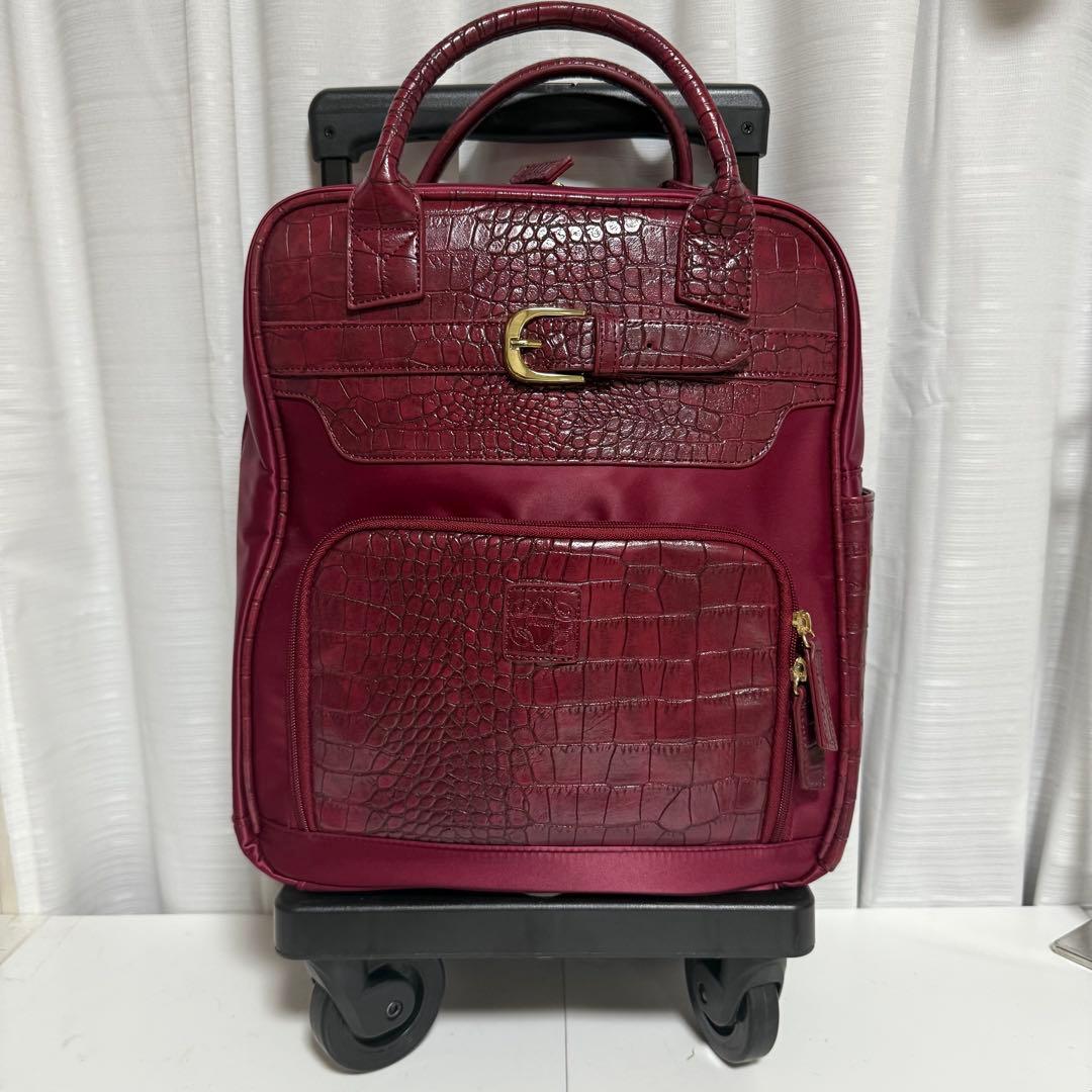 未使用⭐️SWANY スワニー キャリーバッグ キャリーカート クロコ 型押し