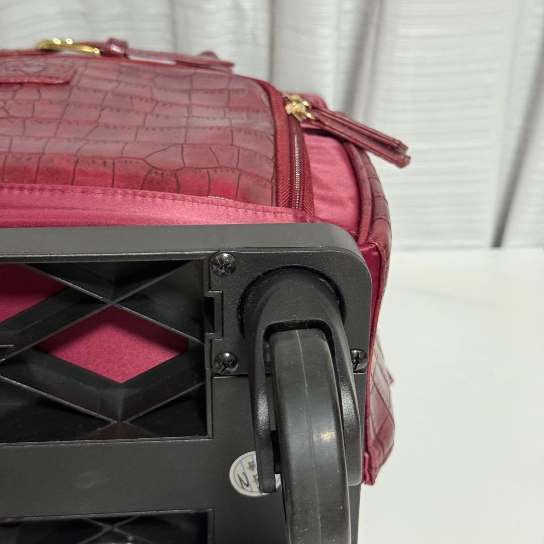 未使用⭐️SWANY スワニー キャリーバッグ キャリーカート クロコ 型押し