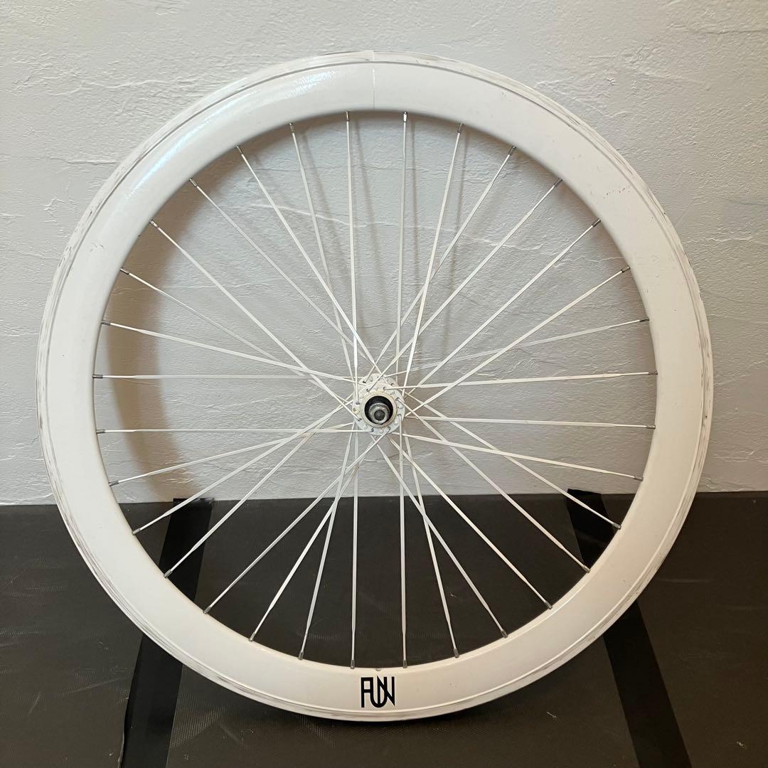 FUN ライダーズカフェ　カメレオンホイール　フロント　クリンチャー　ピスト