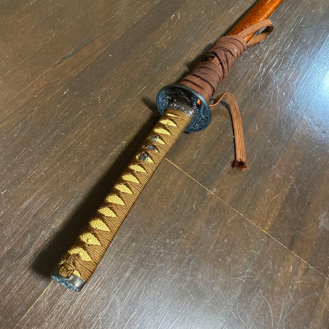 模造刀 茶柄 雲龍楕円鍔 梨地呂鞘