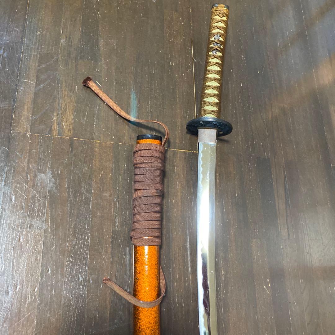 模造刀 茶柄 雲龍楕円鍔 梨地呂鞘