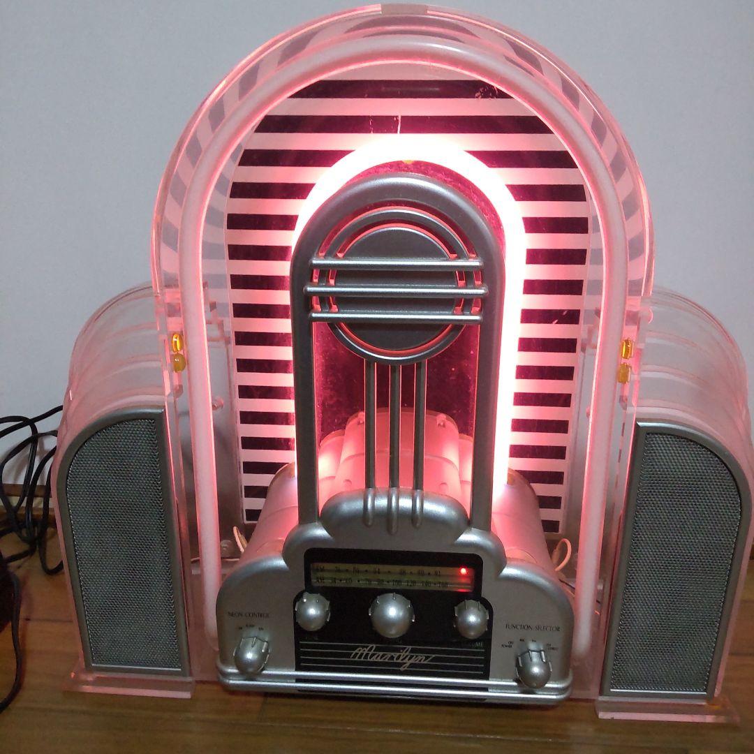 Cicena FM/AM ステレオ ネオン ラジオ ジュークボックス　昭和レトロ