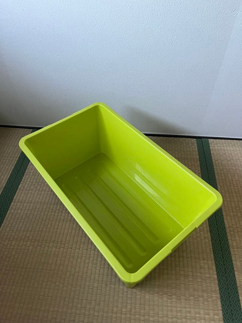 ビビットカラー衣装ケース(収納ボックス)ピンク, 黄緑 4個(大3, 小1)